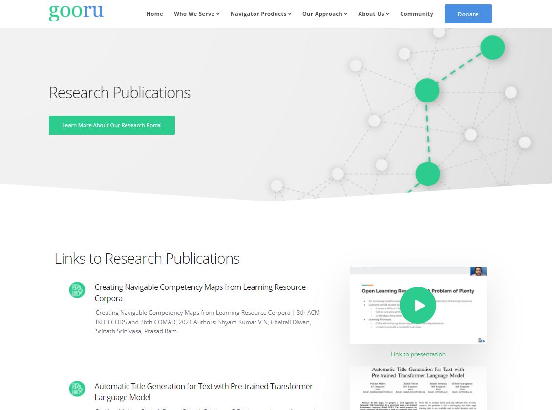 Research publications